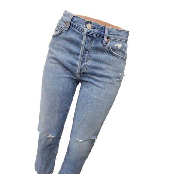 Citizens of Humanity McKenzie Jeans Womens 27 Blue Curved Straight Premium Denim - Picture 12 of 16